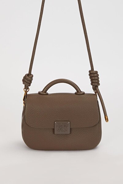 Levidor Gray Knot Detail Strap Shoulder Bag