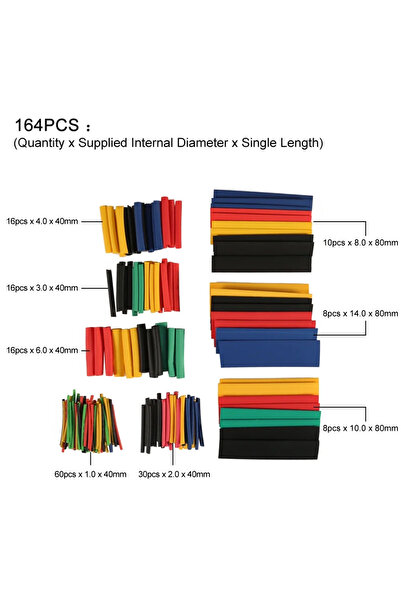 Choice1 164pcs in Bag 127/328/580/800Pcs Heat Shrink wrapped Shrinking Insula...