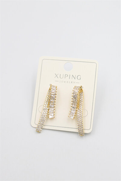 teknoparkx Baguette Stone Earrings - Gold