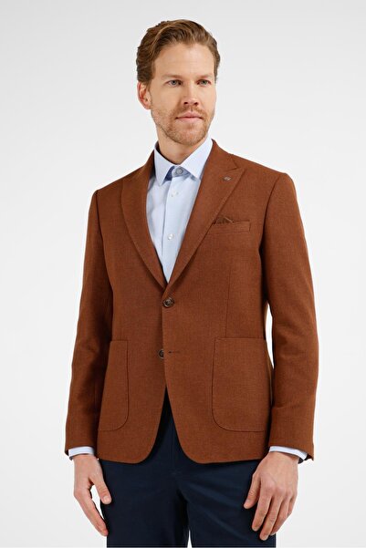 İmza Tile Sword Collar Lined Double Slit Wool 6 Drop Comfort Fit Classic Jack...