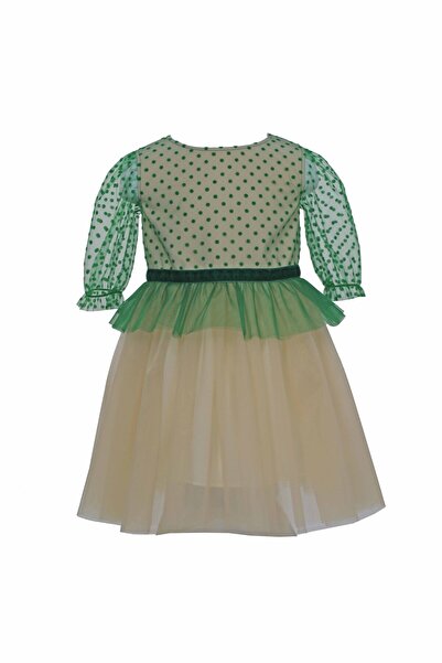 ambar studio ELIANA tulle with dots girls dress
