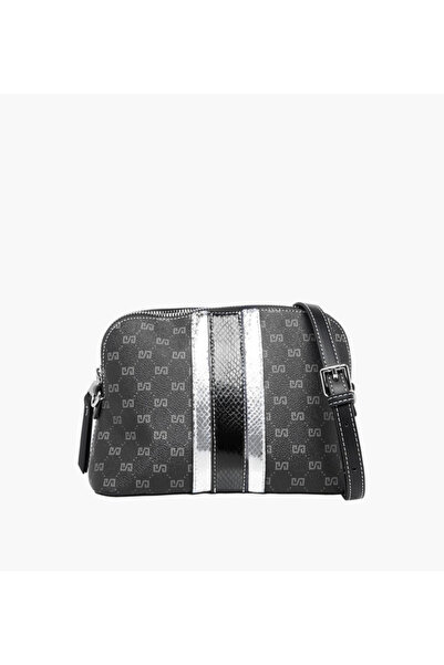 SASHA Tia Monogram Print Crossbody Bag with Adjustable Strap