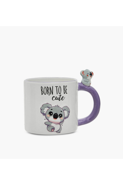 Lifestyle كوب سيراميك ثلاثي الأبعاد مزين بصورة كوالا - 390 مل