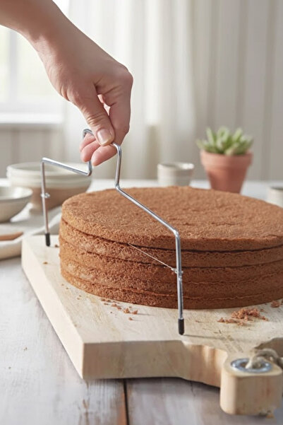 Anadolu Saray Pratik Ayarlanabilir Pandispanya Kesme Testeresi - Çelik Pasta ...