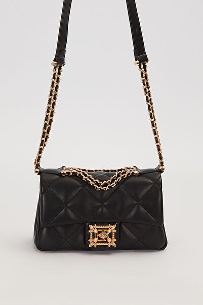 Levidor Black Double Chain Shoulder Bag