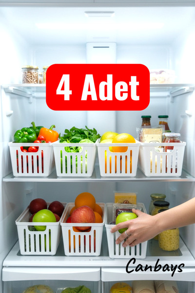 Canbay Store 4 Adet Buzdolabı -Dolap İçi Organizer