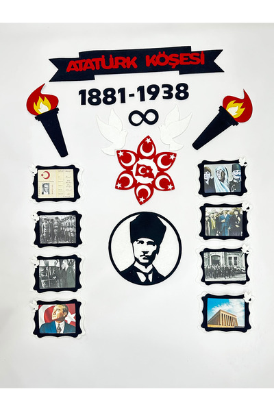 Keçebahçesi Kayseri Atatürk Köşesi Pano Parçaları, Keçe Okul Materyal, İlkoku...