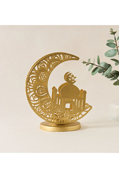 Lifestyle حامل شموع صغير مزخرف على شكل هلال - 18 × 23 سم