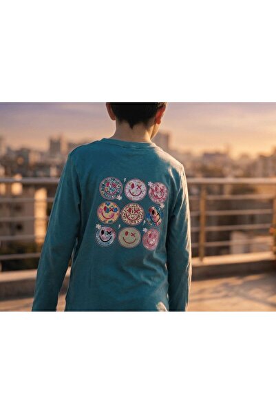 Mir KidsClup تي شيرت بأكمام طويلة من قماش الإنترلوك للجنسين