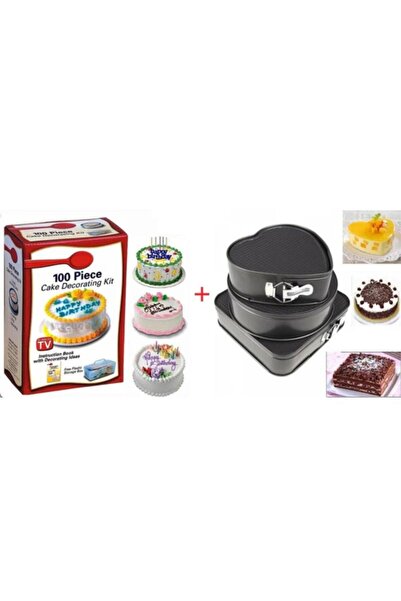 OEM Cake decorating set 100 pieces + Set of 3 cake molds
