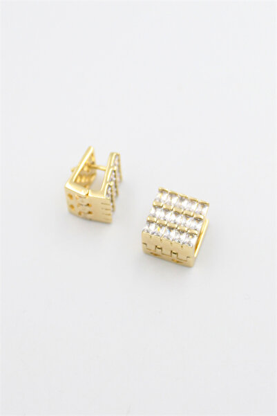 toyigoo Square Jewelled Earrings - Gold