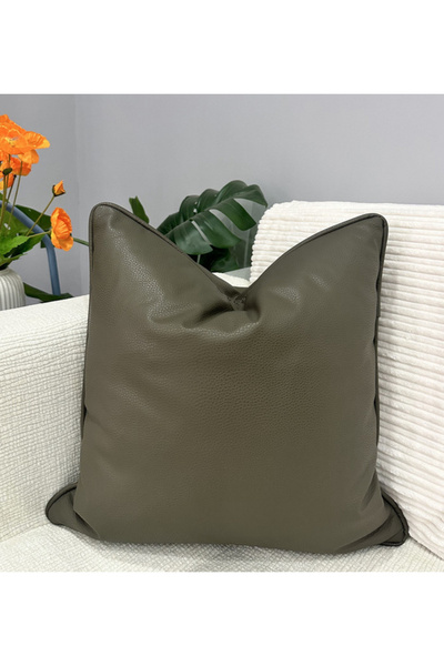 unique home collection Unique Home Textured Faux Leather Cushion
