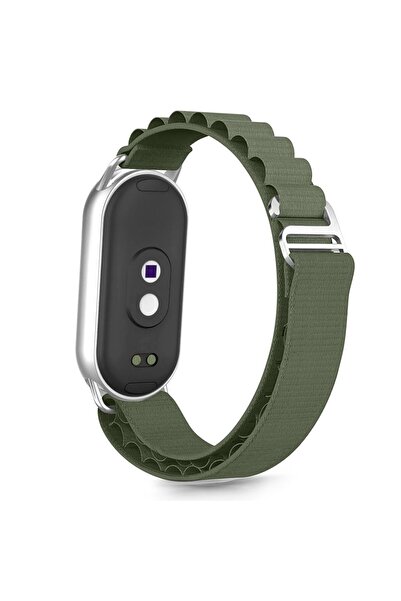 Tech-Protect Curea din nailon Pro pentru Xiaomi Mi Band 8/9/10 NFC - Verde mi...