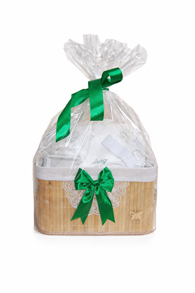 Dany Kids Fashion Trusou botez+set baita in cutie de bambus - verde