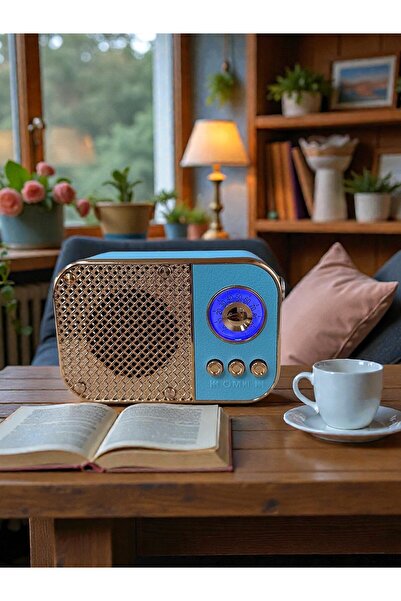 MUS10 Nostaljik Görünümlü Retro Radyo TF Kart Bluetooth USB FM Radyo Destekli...