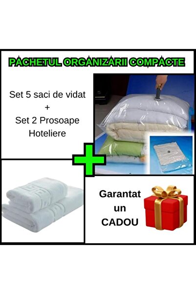 OEM Compact Organization Pack - Set of 5 Vacuum Bags + Set of 2 x 100% Cotton...