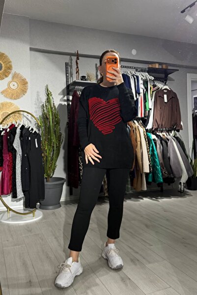 lady special Πλεκτό πουλόβερ με ρίγες και καρδιές