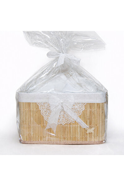 Dany Kids Fashion Baptismal kit + bath set in bamboo box - silver