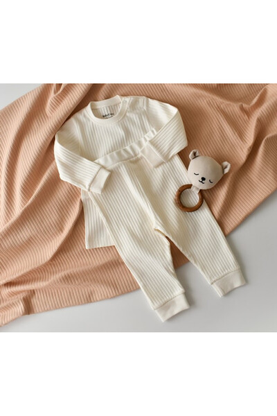 Evelise Setbluzitacumanecalungasipantalonilungidinbumbacsi5%elastan-EcruBabyC...