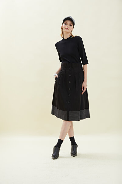 VERDA Skirt with Ornamental Stitching Knitted Dress