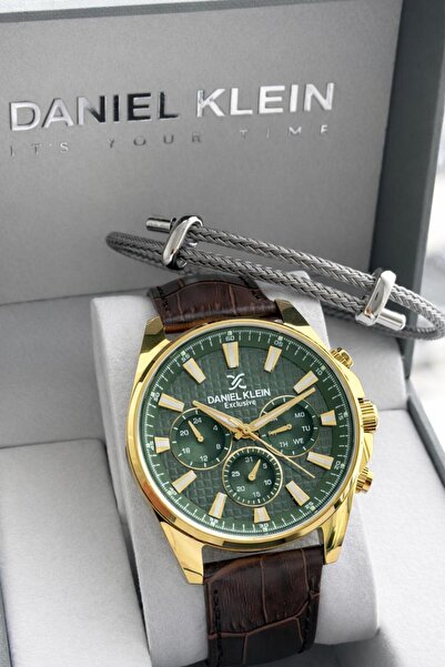 Daniel Klein Leather Cord Inside Dial Functions Active 3 Atm Water Resistant ...