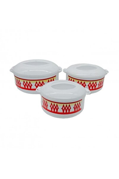 DACA علبة طعام بنقشة من الطين الأحمر (مجموعة متوسطة)