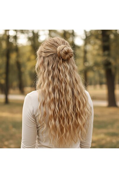 Handmade yarım ay cıtcıt fiber 1.sınıf ısıya daynıklı yeni nesil saçlar tak c...