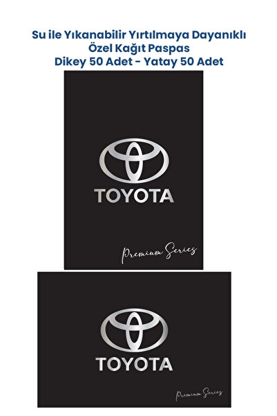 BALKAN AMBALAJ Suya Dayanıklı Yıkanabilir Toyota Dikey 50 Yatay 50 Oto Paspas...