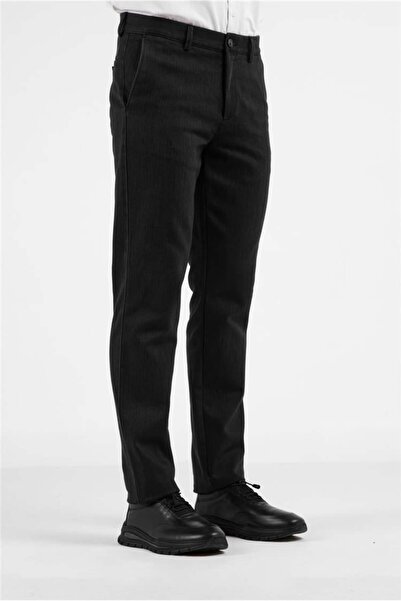 İmza Black Side Pocket Casual Comfort Fit Cotton Chino Trousers 1003255169