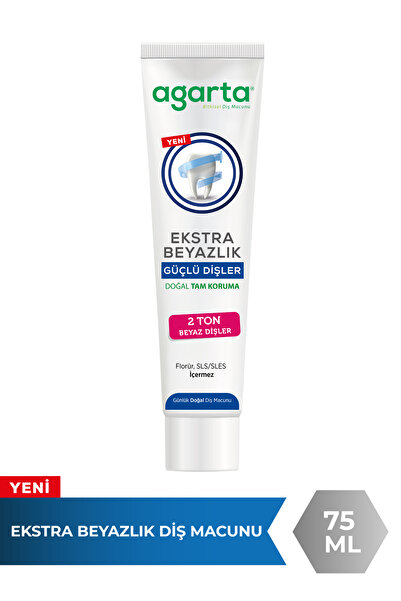 Agarta Doğal Ekstra Beyazlık Güçlü Dişler Diş Macunu 75 Ml