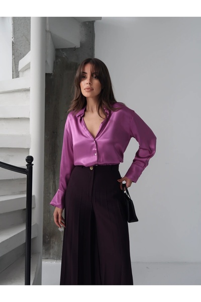 Swass Purple Satin Shirt