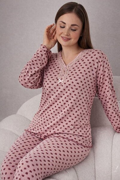 SCM LINGERIE Bamboo Women's Long Sleeve Oversize Pajama Set