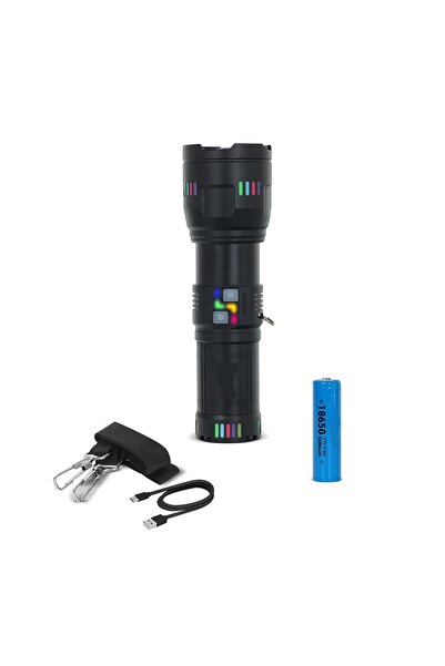 Sezy 30.000 Lümen Profesyonel Güçlü El Feneri Lazer Etkili TG Led WT-631