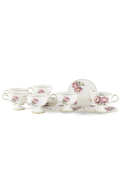 Mikasa Moor 6-Piece Redrose Porcelain Coffee Cup Set 90Cc P367.117754