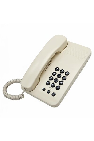 Botech TK-1020 Ekransız Masaüstü Analog Santral Uyumlu Telefon (Krem)