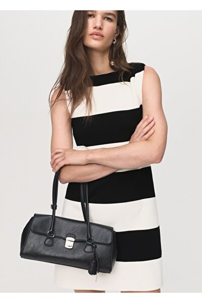 MANGO Woman Asimetrik askılı triko elbise