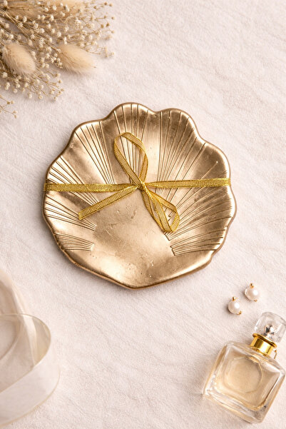 YOYOMOLD MİDYE TAKI TABAĞI GOLD TAKI TABAĞI-SUNUMLUK-TASARIM BİBLO