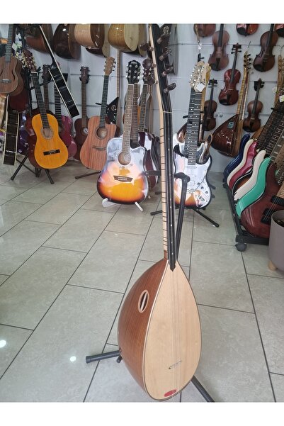 SOL LA MÜZİK ALETLERİ Kısa Sap Oyma Dut Bağlama (Korunaklı profesyonel kılıf ...