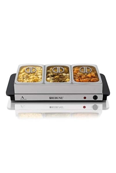 Biki Electric buffet warmer, 3 sections, 2.5 liters, 300 watts