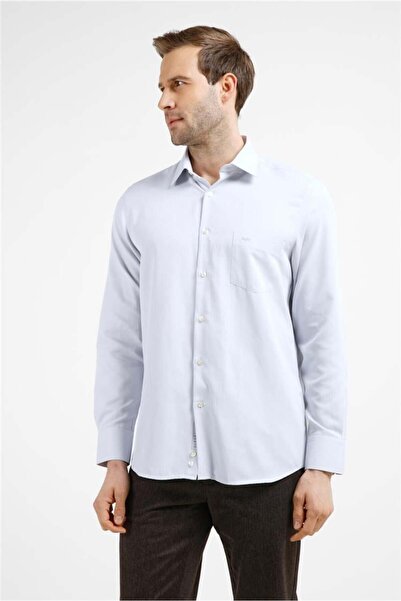 İmza Cămașă din bumbac cu model în dungi gri, cu guler rigid, mânecă lungă, b...