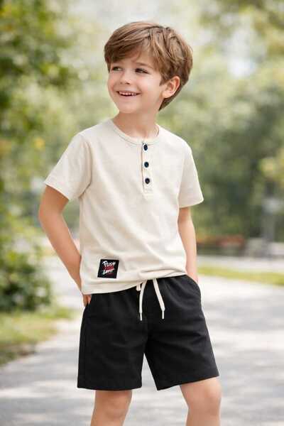 krm kerem bebe New Season Plain Stylish Model Boy's Summer Suit