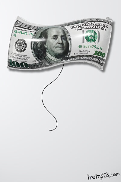 mypartyready Dolar Şekilli Folyo Helyum Balon 65 cm Para Figür Folyo Balon