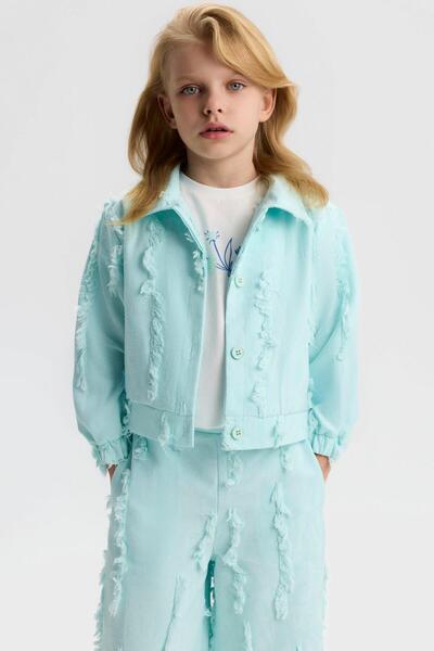 NK سترة تشورلي للفتيات من 4 إلى 8 سنوات باللون الأزرق