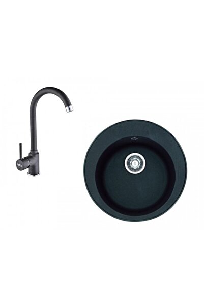 Franke Fragranite Sink Package ROG 610 + Pola Black Faucet