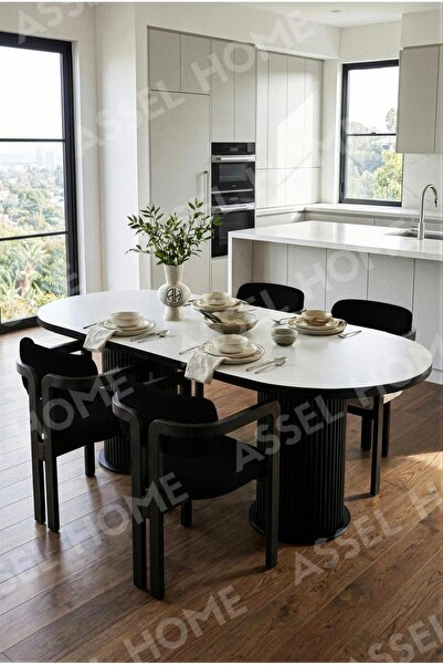 ah assel home Nidya Bohem Ayak 4'lü Tokyo Metal Demonte Sandalye 80x140 Masa ...