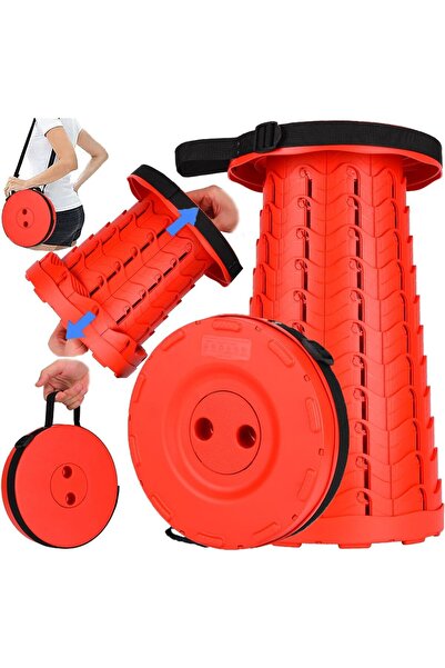 Generic Portable Telescopic folding Camping Stool. Adjustable Height Lightweight