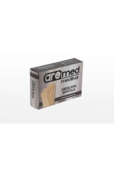 AREMED 100'lü 4 Paket Abeslang Tahta Dil Çubuğu Basacağı - Ağda Spatulası, Sp...