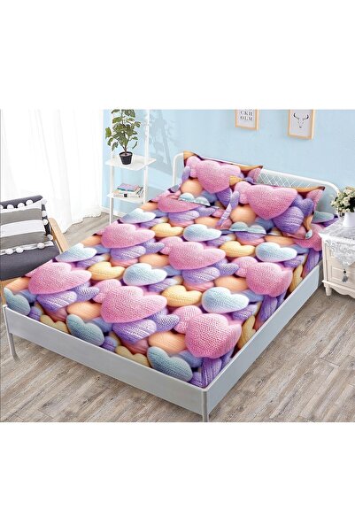 Casa de Vis Cearșaf cu elastic + 2 fețe de pernă, 160/200, Online, JE-16