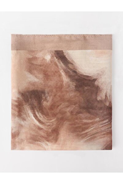 Jimmy Key Kahverengi Dalga Desenli Şal