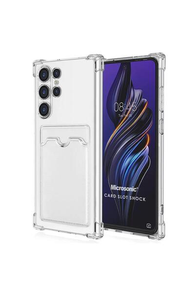 Microsonic Samsung Galaxy S25 Ultra Card Slot Shock Case Transparent